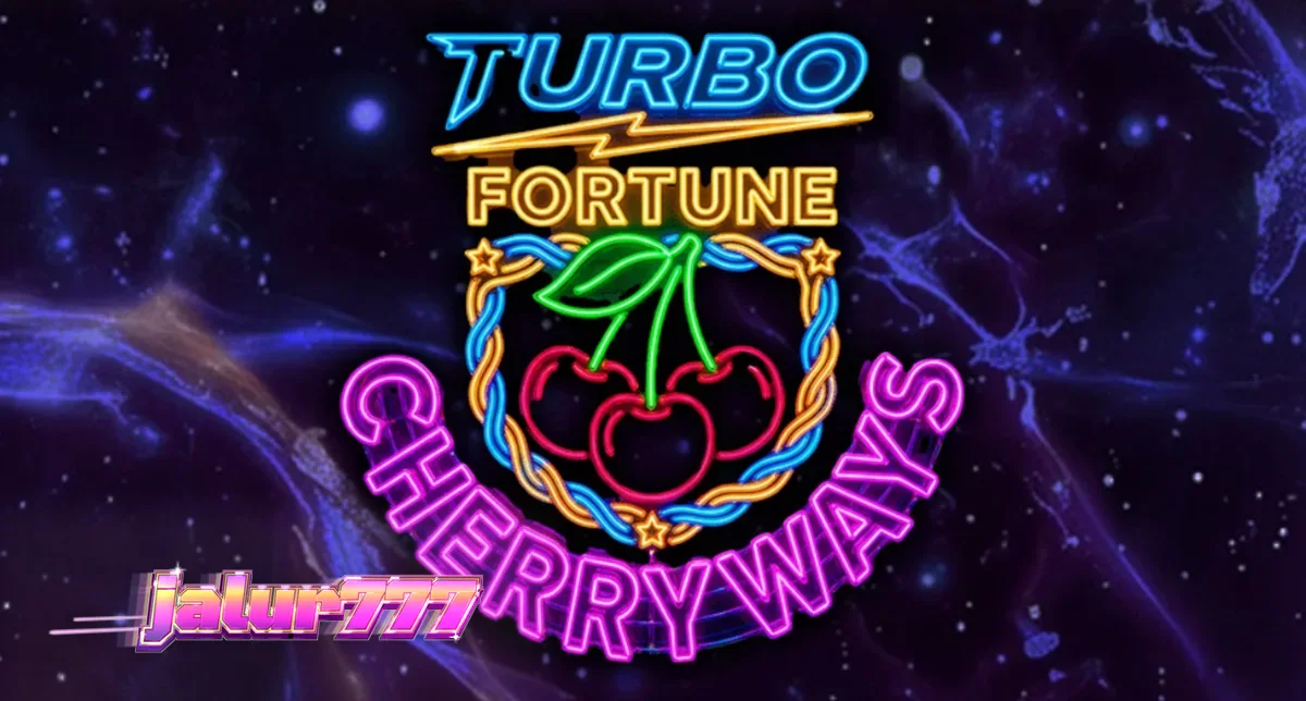 Tampilan visual neon retro pada grid permainan slot Turbo Fortune Cherryways